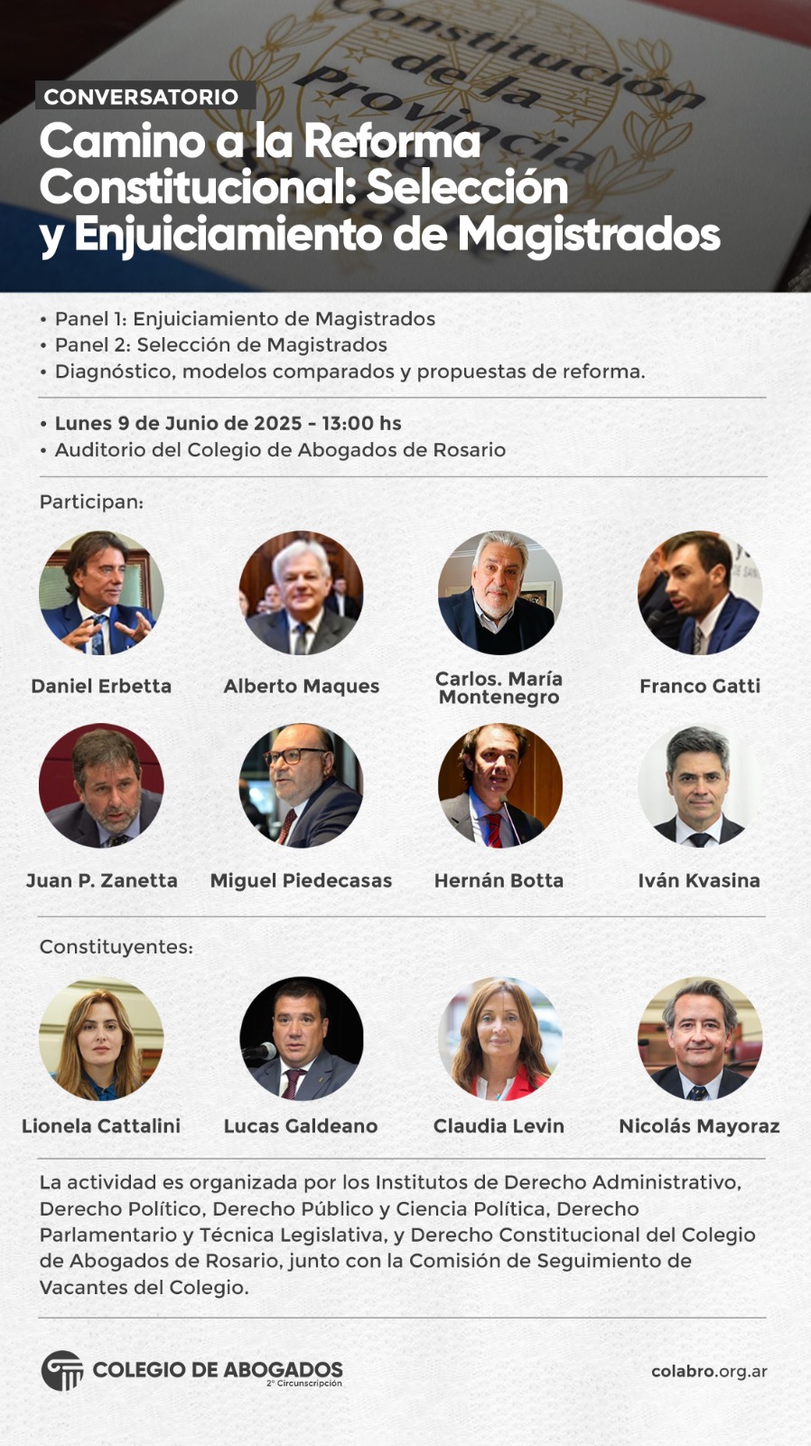 Conversatorio: Camino a la Reforma Constitucional: Selección y Enjuiciamiento de Magistrados - 09/06/2025